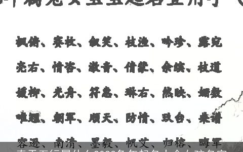 春天五行属什么2024龙年起名大全女孩名字