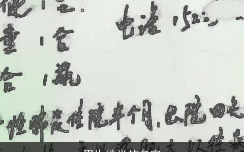 男生姓肖的名字