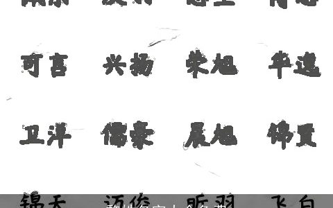 黎姓名字大全免费