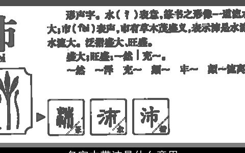 名字中带沛是什么意思