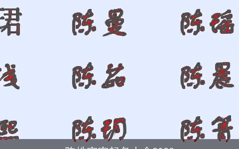 陈姓宝宝起名大全2023