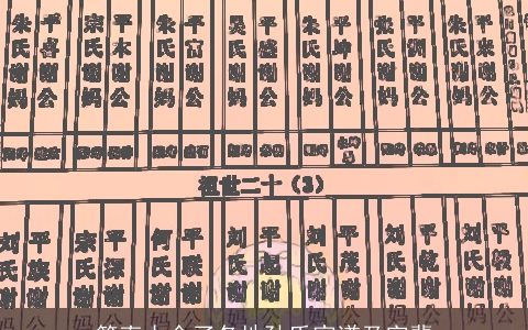 简直太全了各地孙氏家谱及字辈