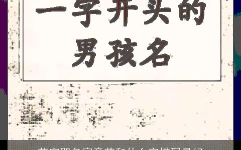 苓字取名寓意苓和什么字搭配最好