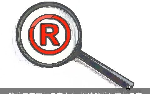 简单三字商标名字大全_推选简单的商标名字
