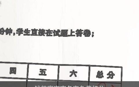 钱韵寒宝宝名字免费打分