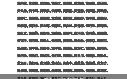 黄姓述子背取名