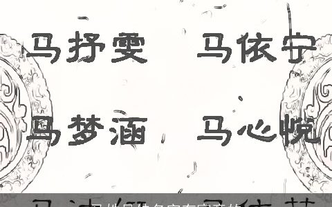 马姓兄妹名字有寓意的