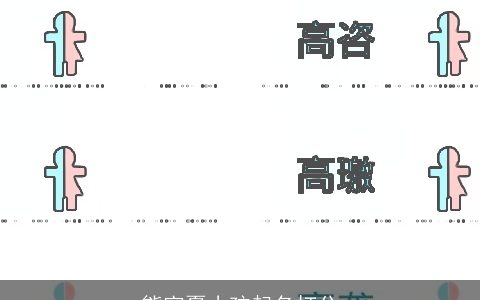 熊寇夏小孩起名打分