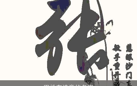 田姓有诗意的名字