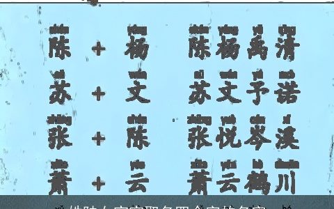 姓陆女宝宝取名四个字的名字