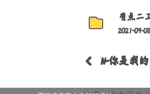 男孩子名字大全2023姓林