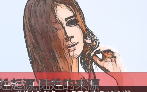 陆姓女孩起名大全名字免费打分陆玥笙