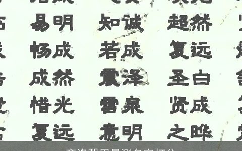 齐洛熙周易测名字打分