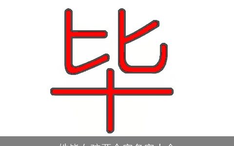 姓毕女孩两个字名字大全