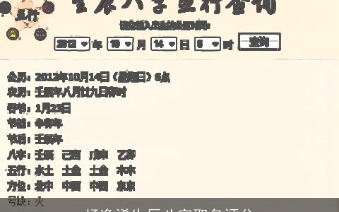 杨逸浠生辰八字取名评分