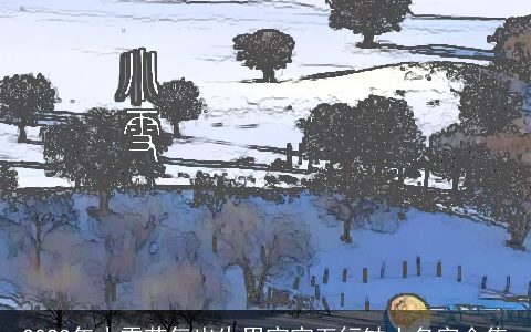 2024年小雪节气出生男宝宝五行缺土名字合集