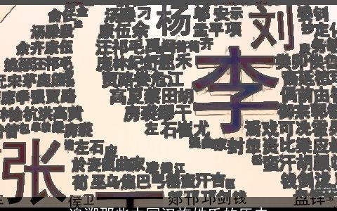 追溯那些中国汉族姓氏的历史