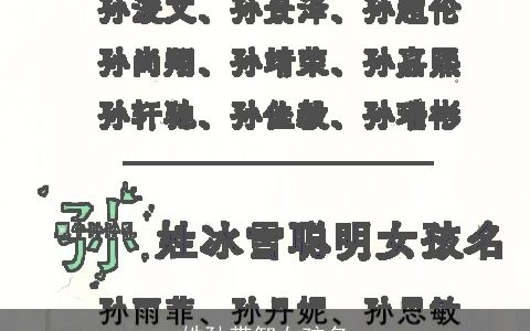 姓孙带智女孩名