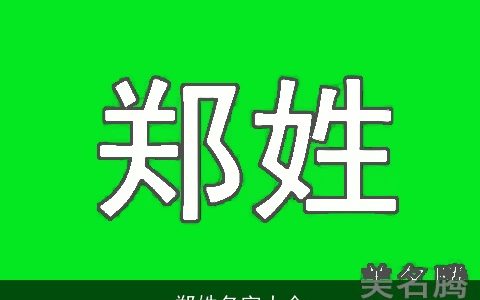 郑姓名字大全