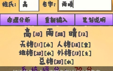 祁姓起名大全八字取名测试打分祁洛宇