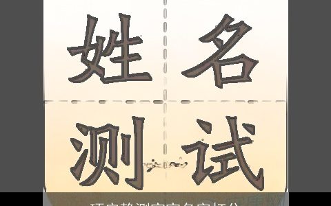 项安静测宝宝名字打分