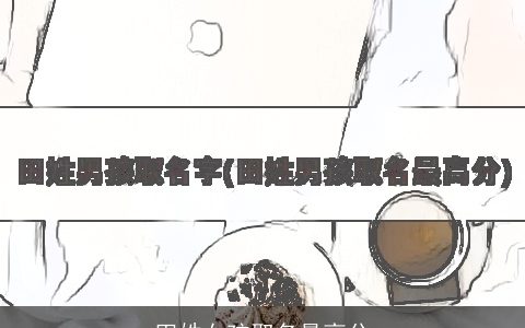 田姓女孩取名最高分