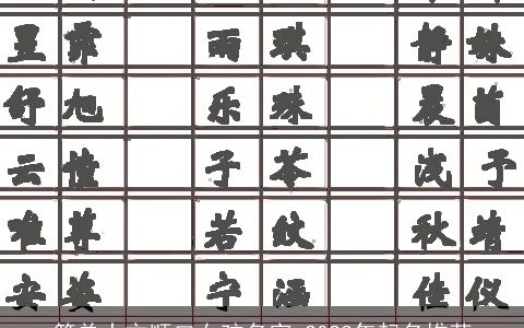 简单大方顺口女孩名字 2024年起名推荐