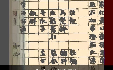 孙姓女孩名字打分