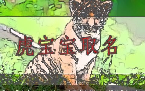 虎宝宝取名字2023好名字大全免费查询洋气有内涵的虎宝宝名字