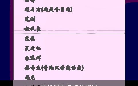 黄悦溪姓名打分测试