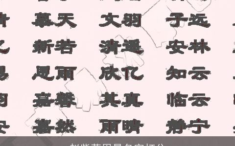 赵紫萱周易名字打分