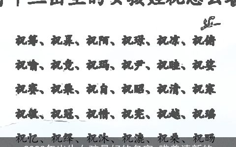 2024年出生女孩最好的名字 唯美清新的