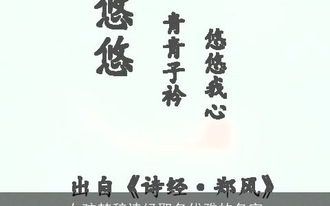 女孩楚辞诗经取名优雅的名字