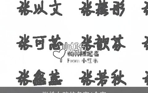 张姓女孩的名字4个字