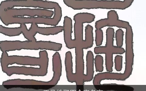 王马姓取四个字名字