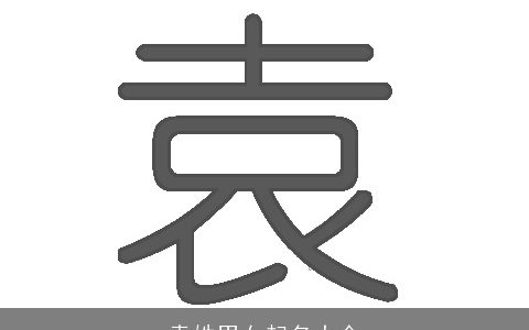 袁姓男女起名大全