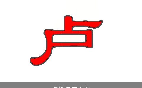 卢姓名字大全