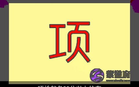 项姓起名95分以上的有