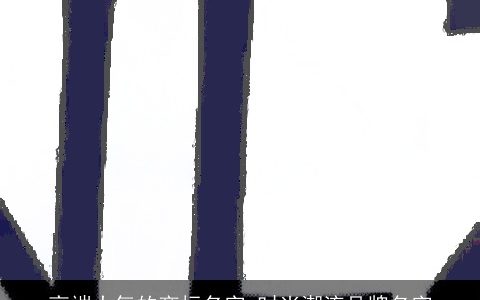 高端大气的商标名字 时尚潮流品牌名字