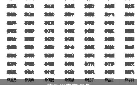 蓝氏男宝宝取名