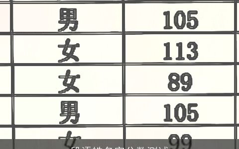 段添皓名字分数测试