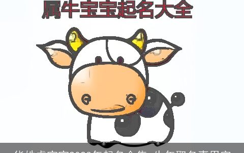 华姓虎宝宝2023年起名合集 牛年取名喜用字