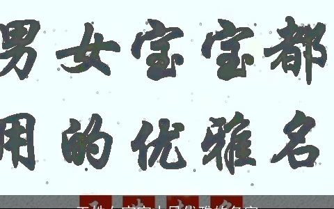 王姓女宝宝古风优雅的名字