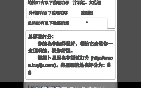 潘美衣名字打分免费测试
