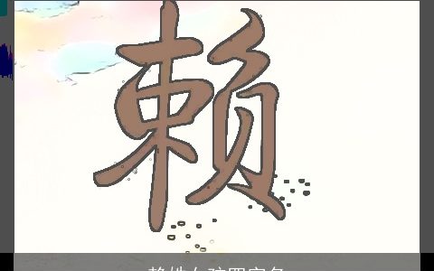 赖姓女孩四字名