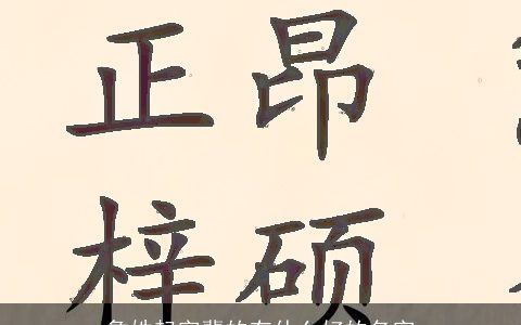 詹姓起字辈的有什么好的名字