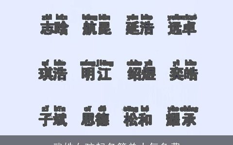 武姓女孩起名简单大气免费