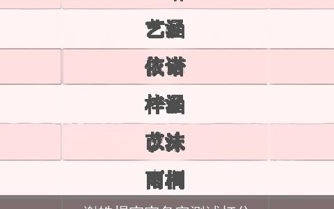 谢皓煜宝宝名字测试打分