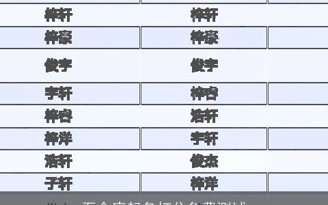 石会庐起名打分免费测试