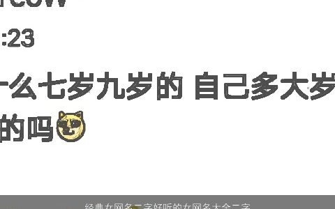 经典女网名二字好听的女网名大全二字洋气好听的女网名女网名名字大全精挑